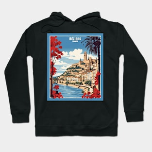 Beziers France Vintage Travel Poster Tourism Hoodie